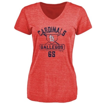 Women's St. Louis Cardinals Giovanny Gallegos ＃65 Base Runner T-Shirt - Red