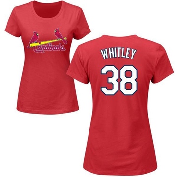 Women's St. Louis Cardinals Kodi Whitley ＃38 Roster Name & Number T-Shirt - Red