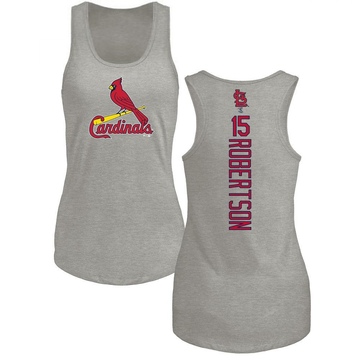 Women's St. Louis Cardinals Kramer Robertson ＃15 Backer Tank Top Ash