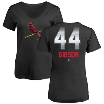 Women's St. Louis Cardinals Kyle Gibson ＃44 Midnight Mascot V-Neck T-Shirt - Black