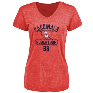 Women's St. Louis Cardinals Nick Robertson ＃29 Base Runner T-Shirt - Red