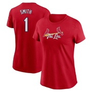 Women's St. Louis Cardinals Ozzie Smith ＃1 2024 City Connect Fuse Name & Number T-Shirt - Red