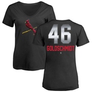 Women's St. Louis Cardinals Paul Goldschmidt ＃46 Midnight Mascot V-Neck T-Shirt - Black