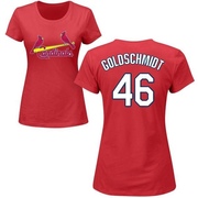 Women's St. Louis Cardinals Paul Goldschmidt ＃46 Roster Name & Number T-Shirt - Red