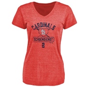 Women's St. Louis Cardinals Red Schoendienst ＃2 Schoendienst Base Runner T-Shirt - Red