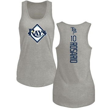 Women's Tampa Bay Rays Amed Rosario ＃10 Backer Tank Top Ash