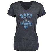 Women's Tampa Bay Rays Austin Shenton ＃54 Base Runner T-Shirt - Navy