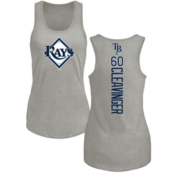 Women's Tampa Bay Rays Garrett Cleavinger ＃60 Backer Tank Top Ash