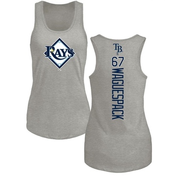 Women's Tampa Bay Rays Jacob Waguespack ＃67 Backer Tank Top Ash