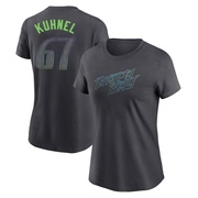 Women's Tampa Bay Rays Joel Kuhnel ＃67 2024 City Connect T-Shirt - Charcoal