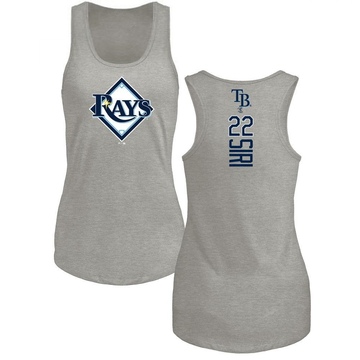 Women's Tampa Bay Rays Jose Siri ＃22 Backer Tank Top Ash