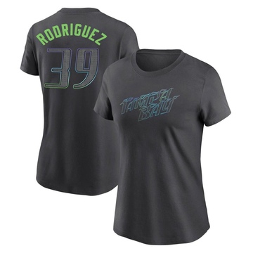 Women's Tampa Bay Rays Manuel Rodriguez ＃39 2024 City Connect T-Shirt - Charcoal