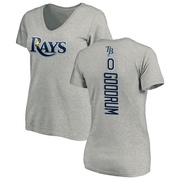 Women's Tampa Bay Rays Niko Goodrum ＃0 Backer Slim Fit T-Shirt Ash