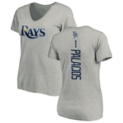 Women's Tampa Bay Rays Richie Palacios ＃1 Backer Slim Fit T-Shirt Ash