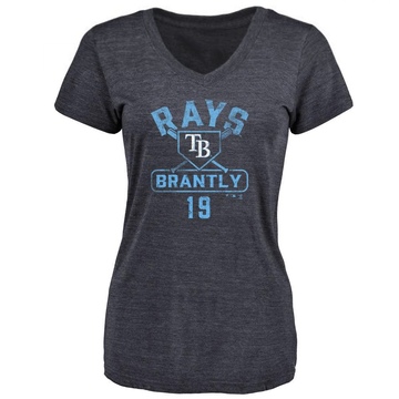 Women's Tampa Bay Rays Rob Brantly ＃19 Base Runner T-Shirt - Navy