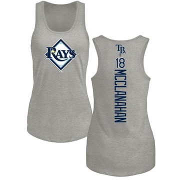 Women's Tampa Bay Rays Shane McClanahan ＃18 Backer Tank Top Ash