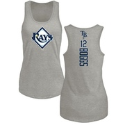 Women's Tampa Bay Rays Wade Boggs ＃12 Backer Tank Top Ash