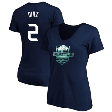 Women's Tampa Bay Rays Yandy Diaz ＃2 Game 2023 All-Star Outdoors Local Legend Name & Number T-Shirt - Navy