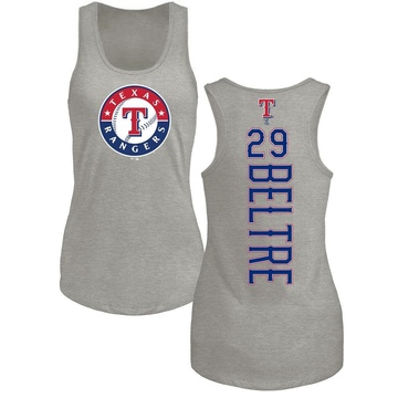 Women's Texas Rangers Adrian Beltre ＃29 Backer Tank Top Ash