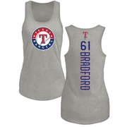 Women's Texas Rangers Cody Bradford ＃61 Backer Tank Top Ash