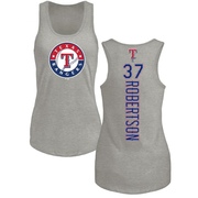 Women's Texas Rangers David Robertson ＃37 Backer Tank Top Ash