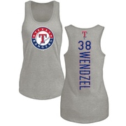 Women's Texas Rangers Davis Wendzel ＃38 Backer Tank Top Ash