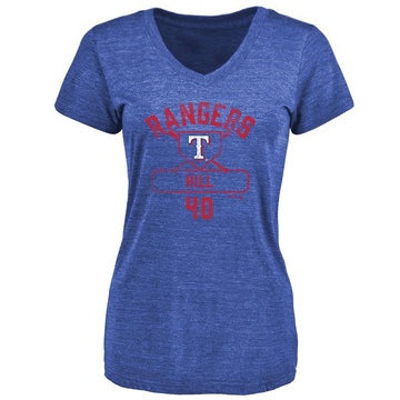 Women's Texas Rangers Derek Hill ＃40 Base Runner T-Shirt - Royal