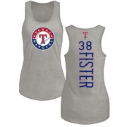 Women's Texas Rangers Doug Fister ＃38 Backer Tank Top Ash