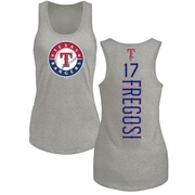 Women's Texas Rangers Jim Fregosi ＃17 Backer Tank Top Ash