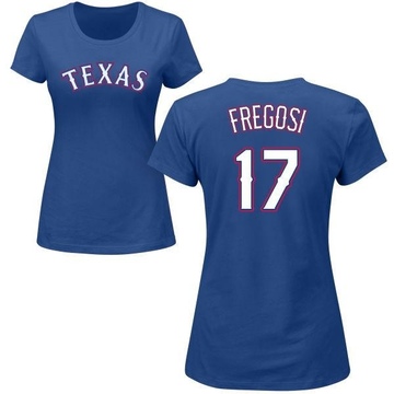 Women's Texas Rangers Jim Fregosi ＃17 Roster Name & Number T-Shirt - Royal