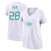 Women's Texas Rangers Jonah Heim ＃28 Game 2023 All-Star Name & Number T-Shirt - White