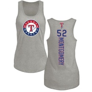 Women's Texas Rangers Jordan Montgomery ＃52 Backer Tank Top Ash