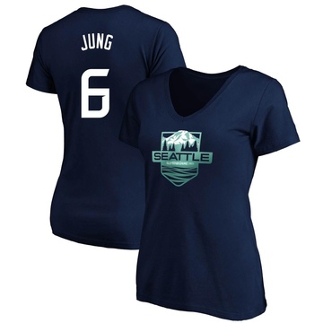 Women's Texas Rangers Josh Jung ＃6 Game 2023 All-Star Outdoors Local Legend Name & Number T-Shirt - Navy