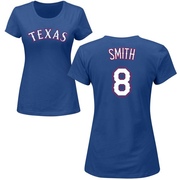 Women's Texas Rangers Josh Smith ＃8 Roster Name & Number T-Shirt - Royal