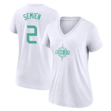 Women's Texas Rangers Marcus Semien ＃2 Game 2023 All-Star Name & Number T-Shirt - White