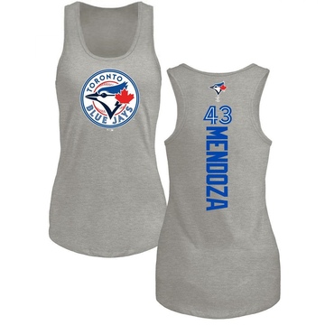 Women's Toronto Blue Jays Abdiel Mendoza ＃43 Backer Tank Top Ash