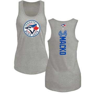 Women's Toronto Blue Jays Adam Macko ＃64 Backer Tank Top Ash