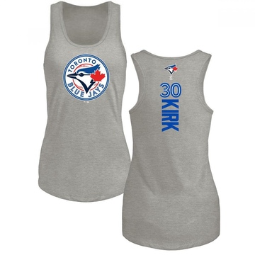 Women's Toronto Blue Jays Alejandro Kirk ＃30 Backer Tank Top Ash