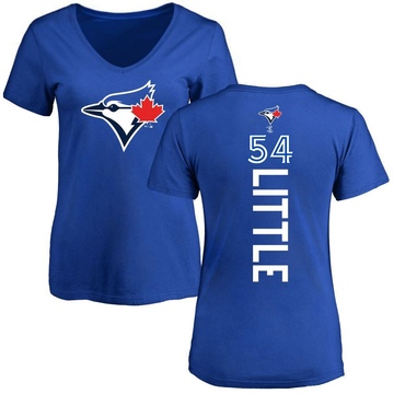 Women's Toronto Blue Jays Brendon Little ＃54 Backer Slim Fit T-Shirt - Royal