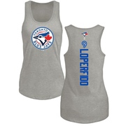 Women's Toronto Blue Jays Joey Loperfido ＃9 Backer Tank Top Ash