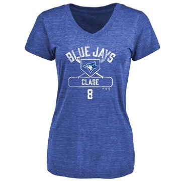 Women's Toronto Blue Jays Jonatan Clase ＃8 Base Runner T-Shirt - Royal