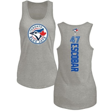 Women's Toronto Blue Jays Kelvim Escobar ＃47 Backer Tank Top Ash