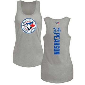 Women's Toronto Blue Jays Nate Pearson ＃24 Backer Tank Top Ash