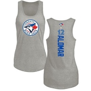 Women's Toronto Blue Jays Roberto Alomar ＃12 Backer Tank Top Ash