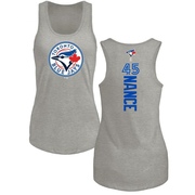 Women's Toronto Blue Jays Tommy Nance ＃45 Backer Tank Top Ash