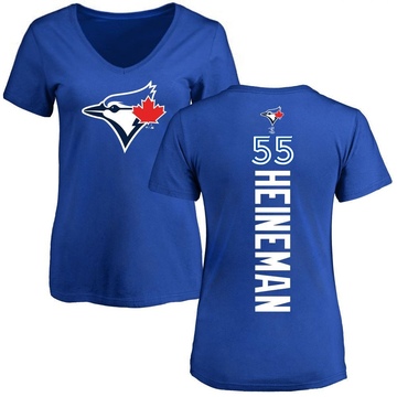 Women's Toronto Blue Jays Tyler Heineman ＃55 Backer Slim Fit T-Shirt - Royal