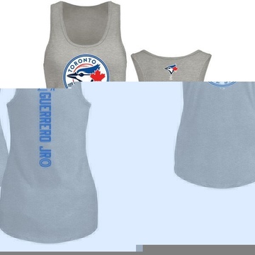 Women's Toronto Blue Jays Vladimir Guerrero Jr. ＃27 Backer Tank Top Ash