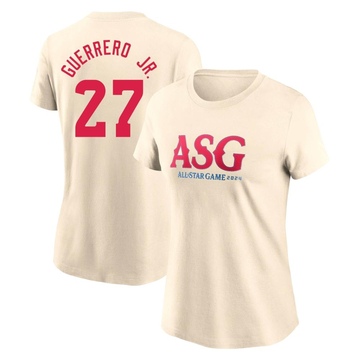 Women's Toronto Blue Jays Vladimir Guerrero Jr. ＃27 Game 2024 All-Star Collection Legend T-Shirt - Cream