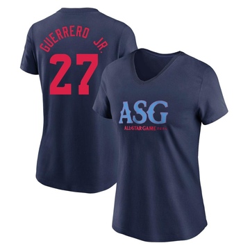 Women's Toronto Blue Jays Vladimir Guerrero Jr. ＃27 Game 2024 All-Star Collection Legend T-Shirt - Navy