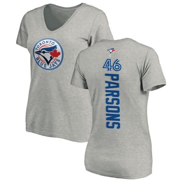 Women's Toronto Blue Jays Wes Parsons ＃46 Backer Slim Fit T-Shirt Ash